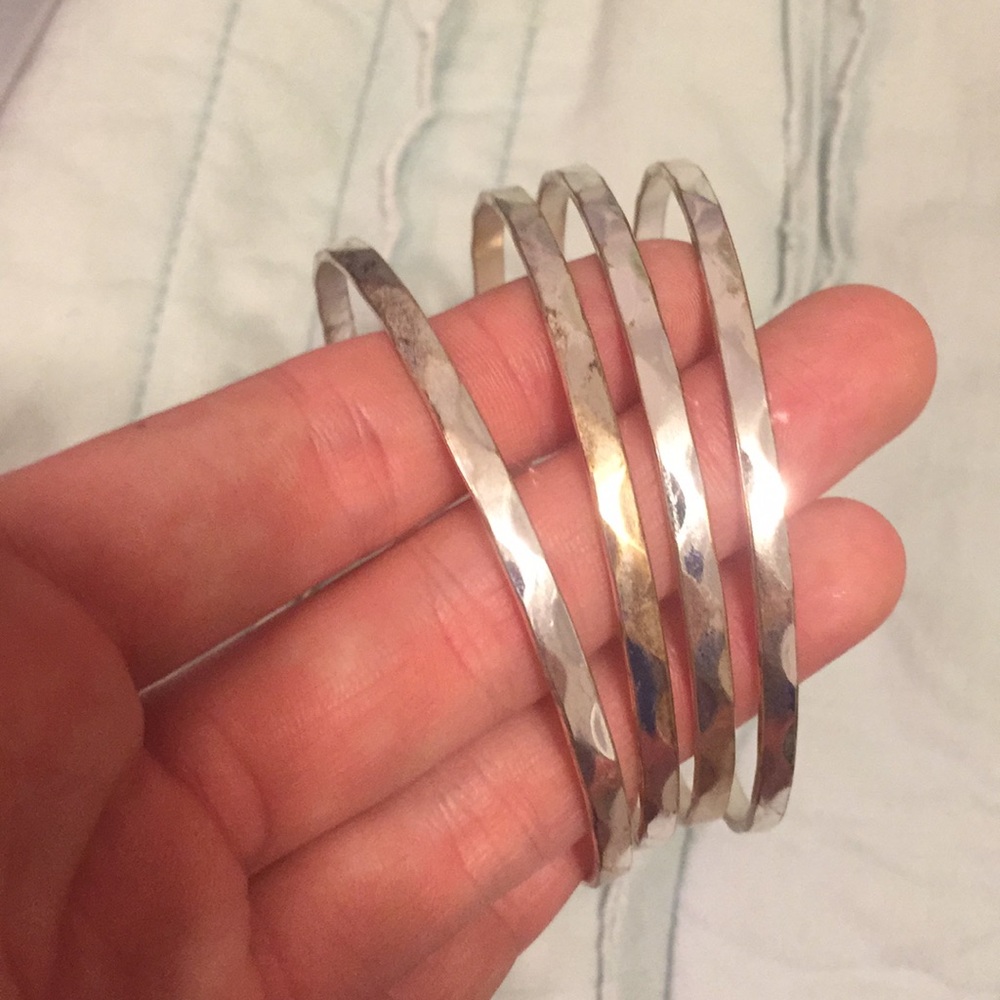 Set of 4 silver bracelets - Picture 3 of 3